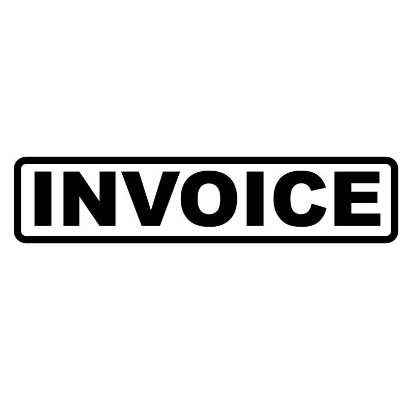Rounded Box INVOICE Stamp