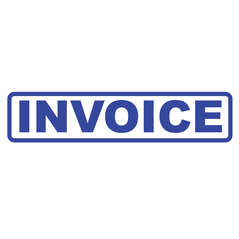 Rounded Box INVOICE Stamp