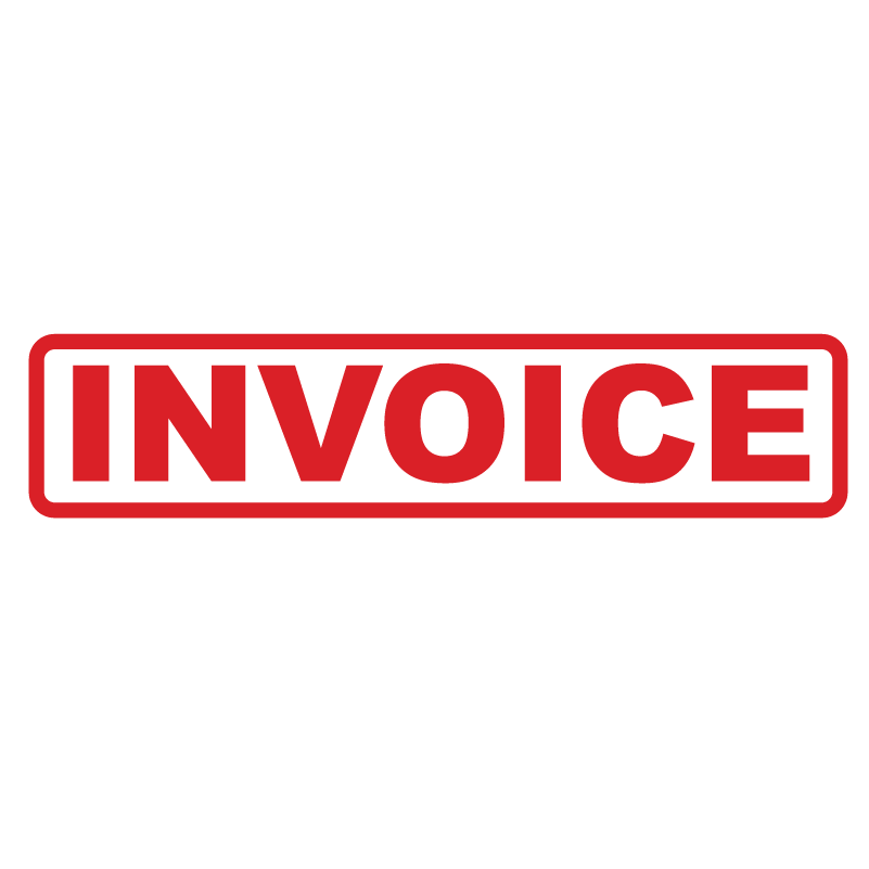 Rounded Box INVOICE Stamp