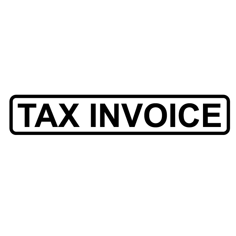 Box TAX INVOICE Stamp