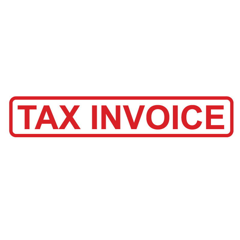 Box TAX INVOICE Stamp