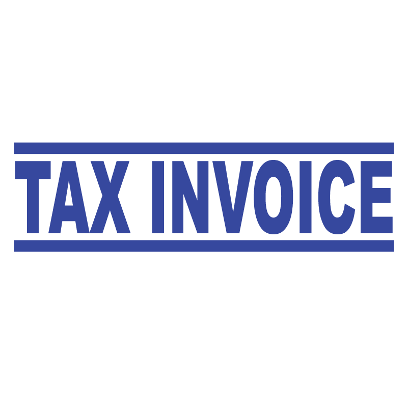 Bold Double Line TAX INVOICE Stamp