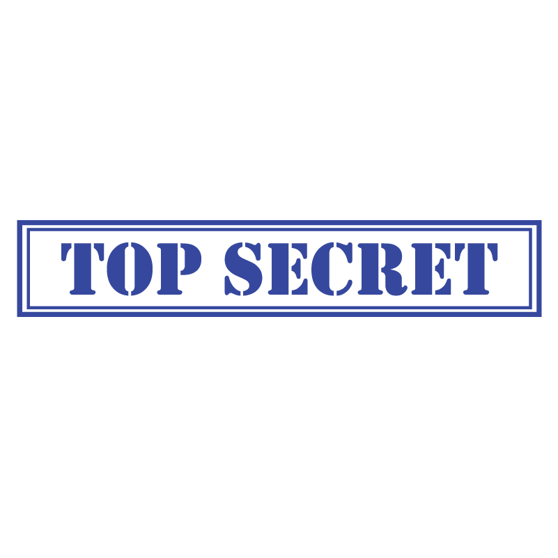 Stencil TOP SECRET Stamp