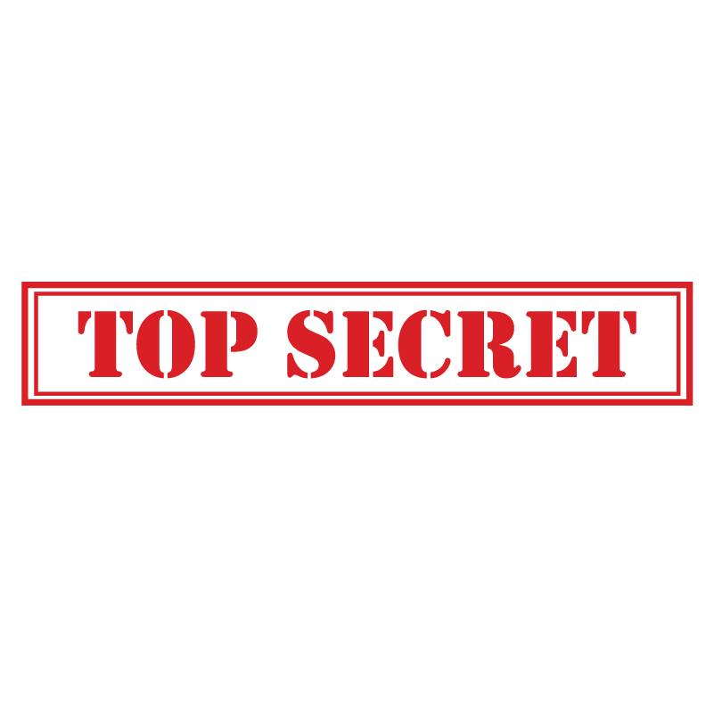 Stencil TOP SECRET Stamp