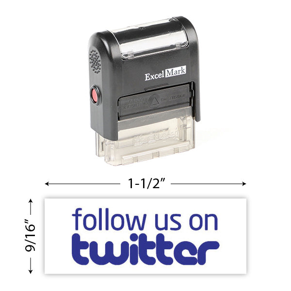 Follow Us On Twitter Stamp