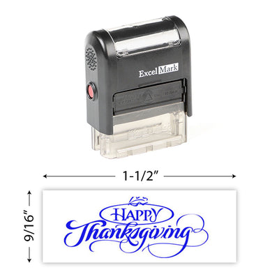 Happy Thanksgiving (Leaf) Stamp