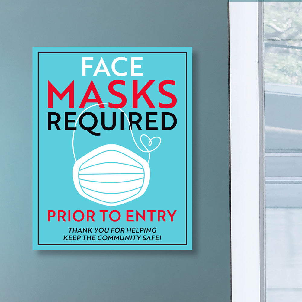 Face Masks Required Prior To Entry Decal