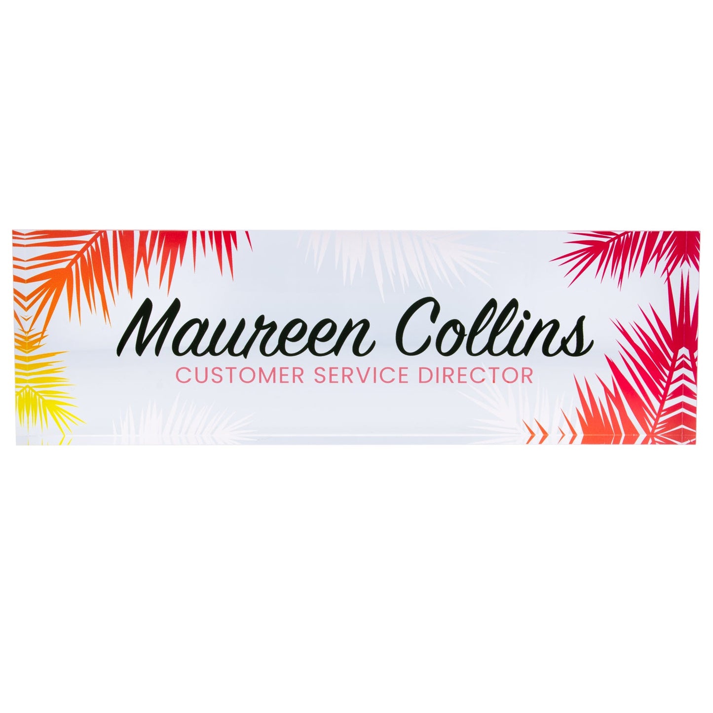 Tropical (Style 8) Acrylic Block Nameplate