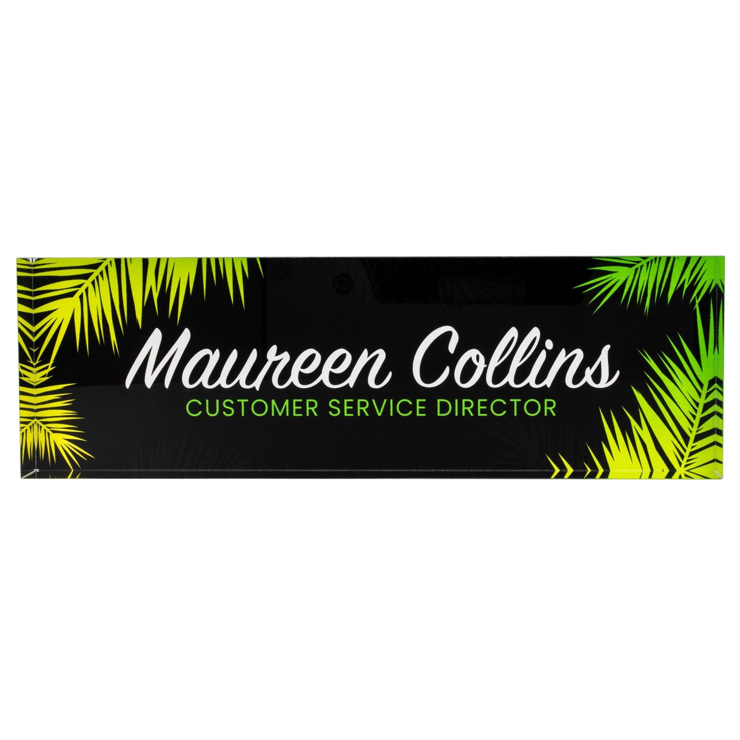 Tropical (Style 2) Acrylic Block Nameplate