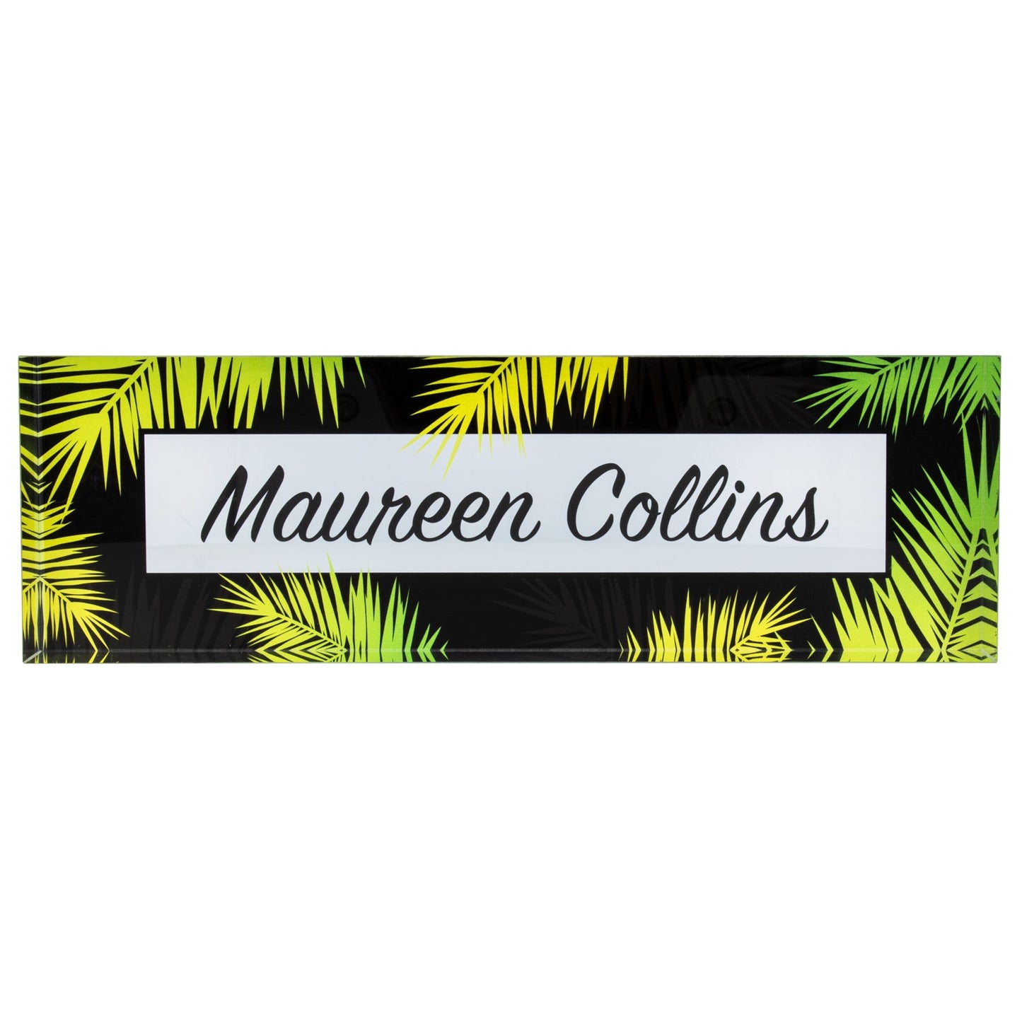 Tropical (Style 3) Acrylic Block Nameplate