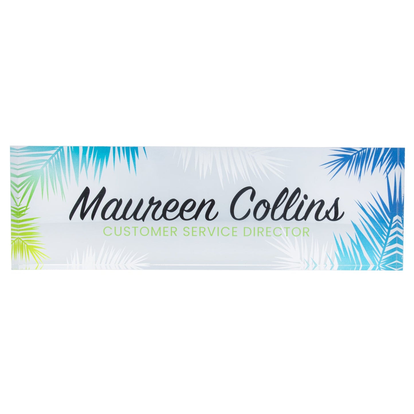 Tropical (Style 4) Acrylic Block Nameplate