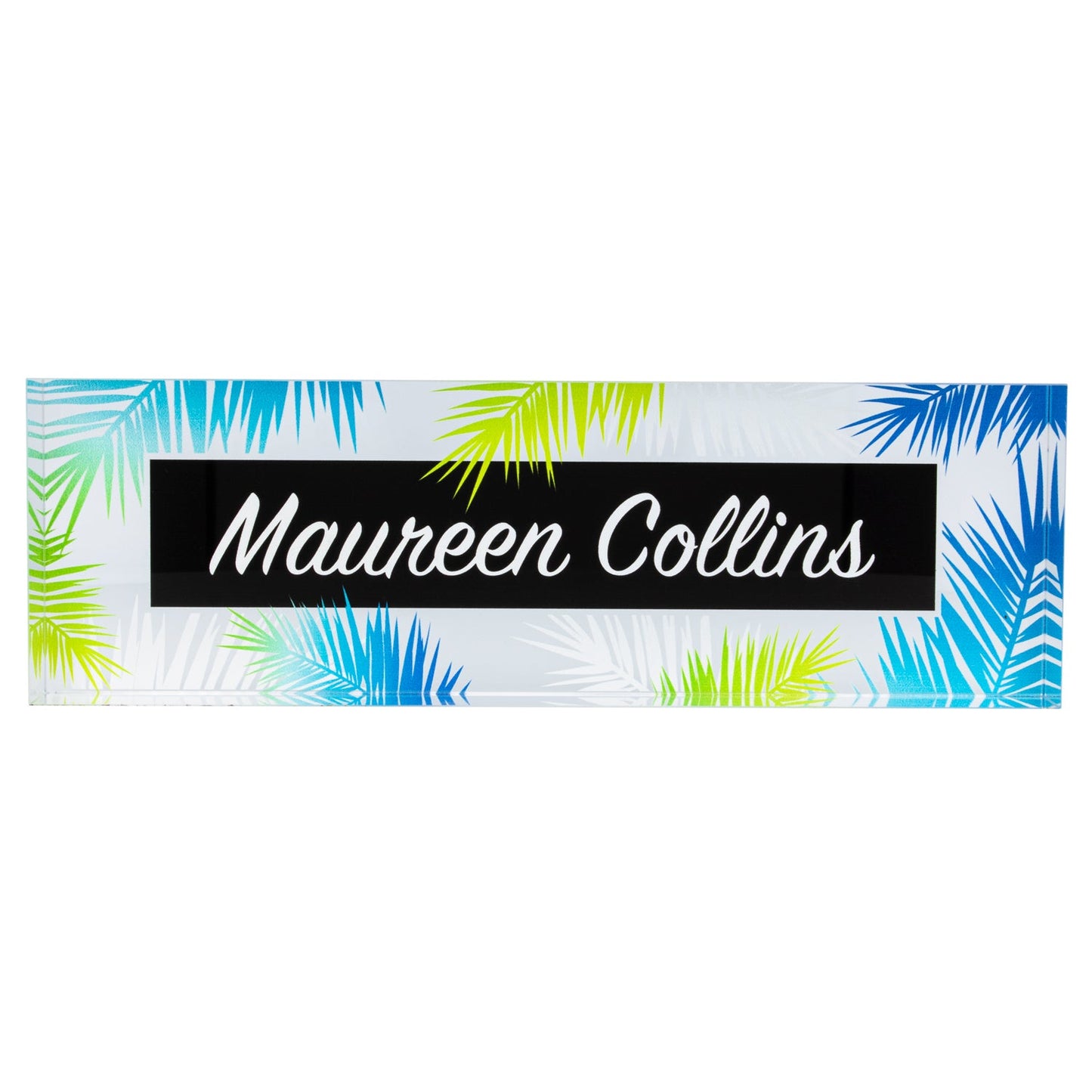 Tropical (Style 5) Acrylic Block Nameplate -