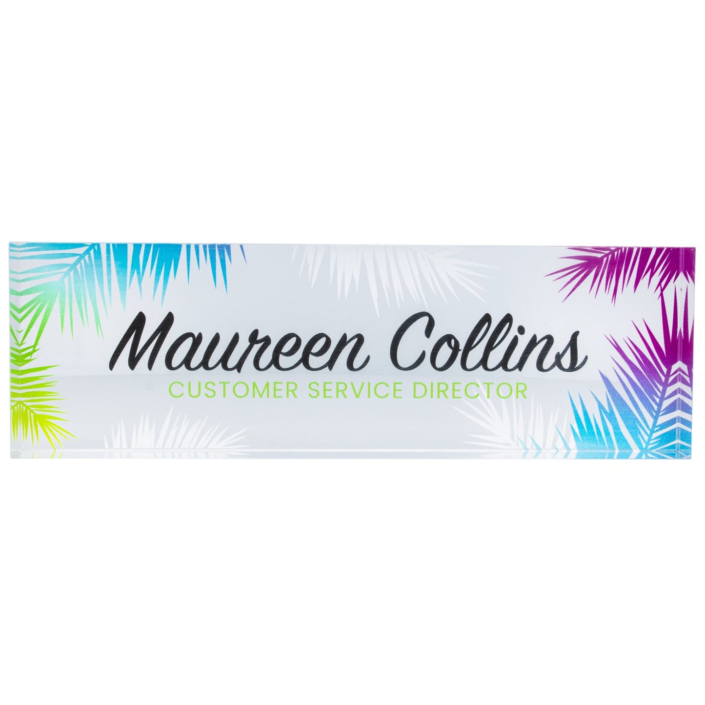 Tropical (Style 6) Acrylic Block Nameplate