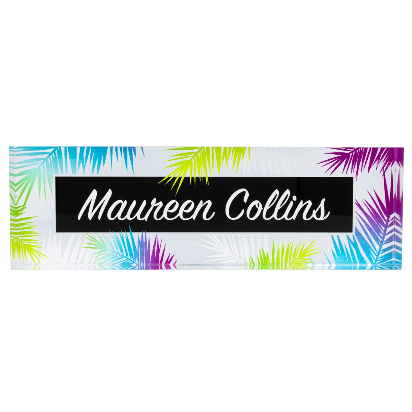 Tropical (Style 7) Acrylic Block Nameplate