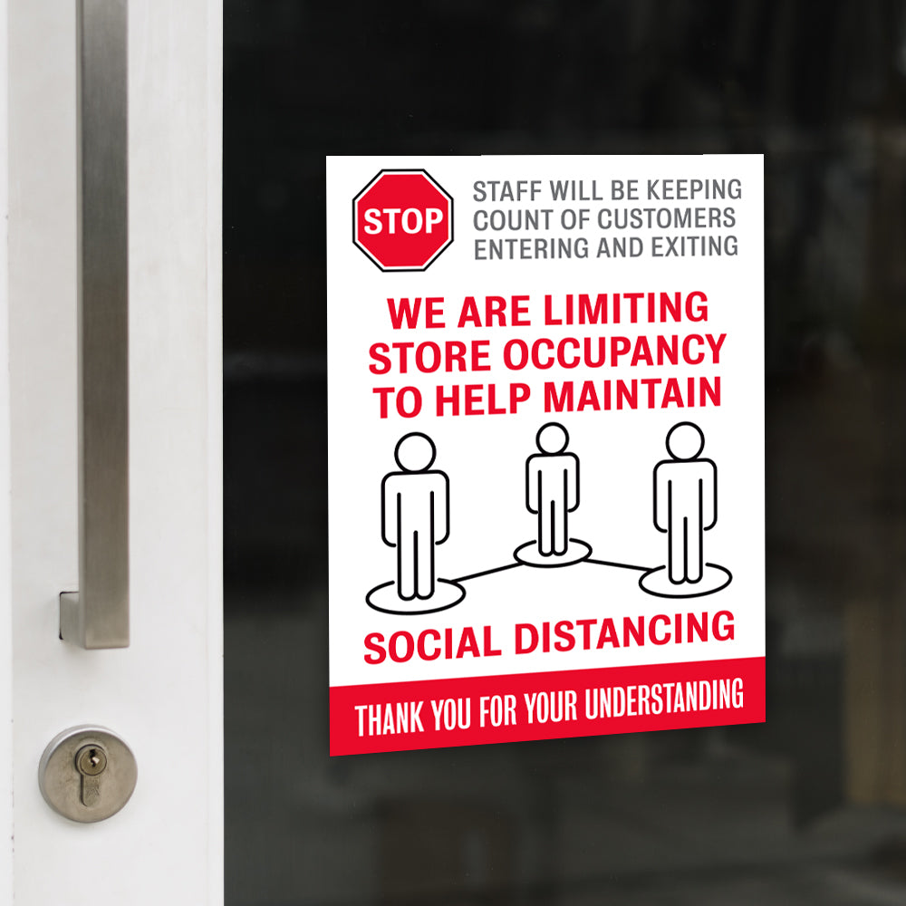 Limiting Store Occupancy Sign