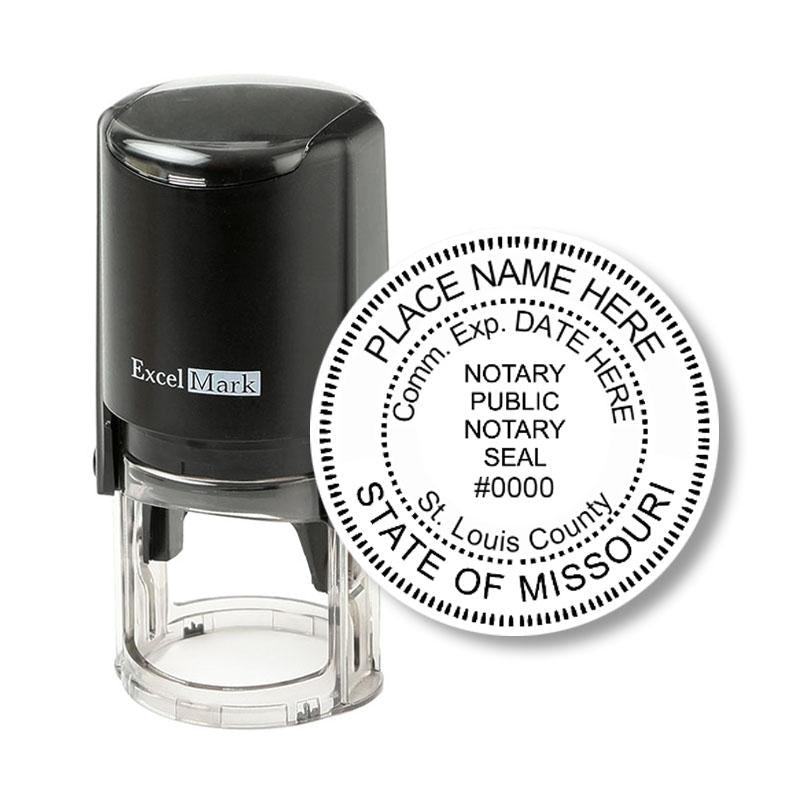 Round Self-Inking Missouri Notary Stamp
