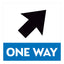 One Way Arrow Stairwell Signs