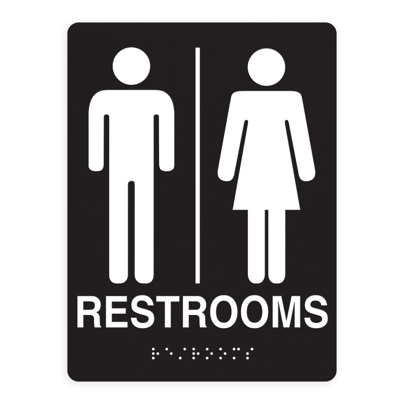 ADA Compliant Restrooms 2 Sign