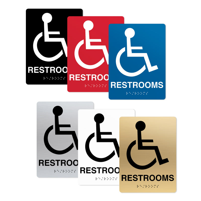 ADA Compliant Restrooms Sign