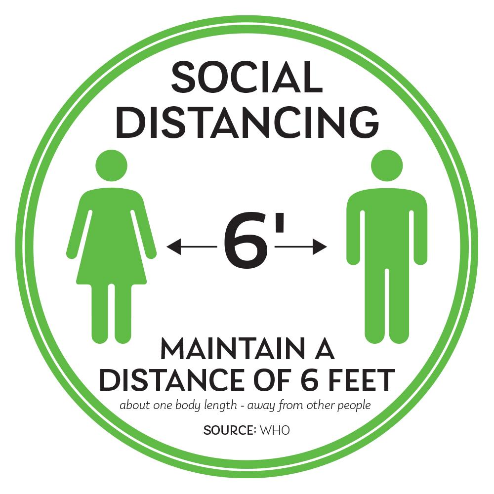 Maintain A Distance Of Six Feet Floor Decal