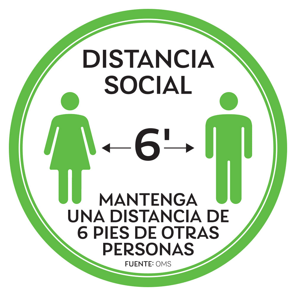 Etiquetas De Piso De Distancia Social