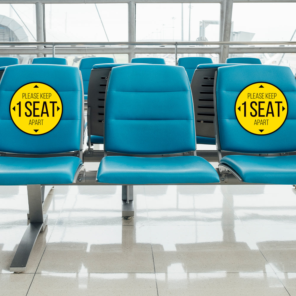 Please Keep 1 Seat Apart Chair Decal