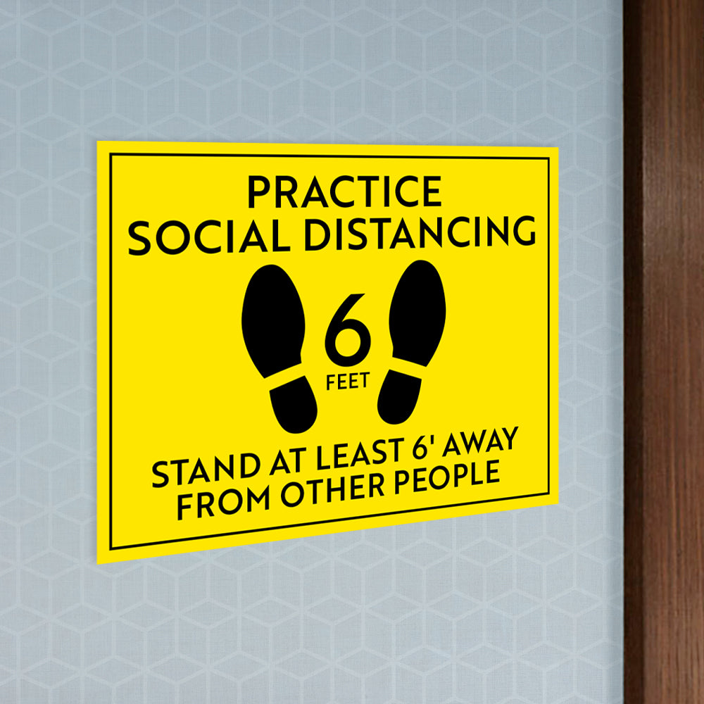Practice Social Distancing Sign