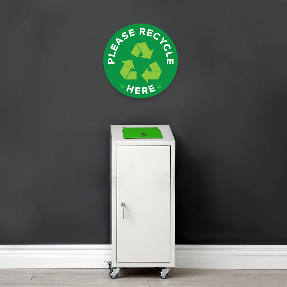 Please Recycle Here Floor Decal