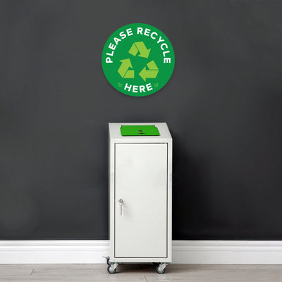 Please Recycle Here Floor Decal