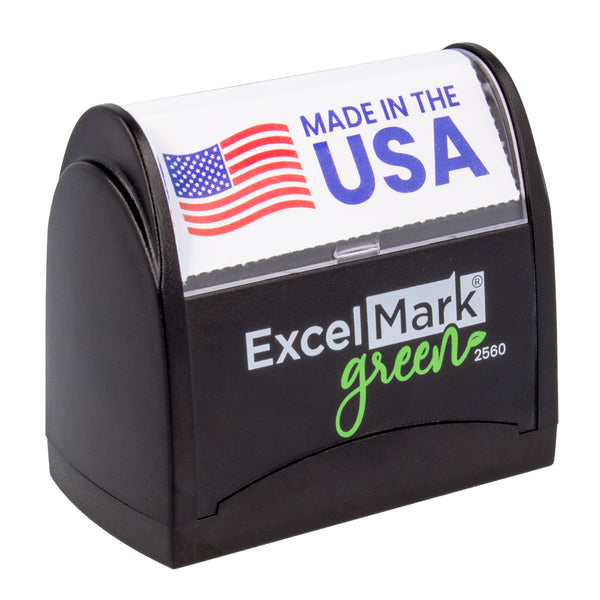 ExcelMark Green 2560 PreInked Stamp Made Entirely in America