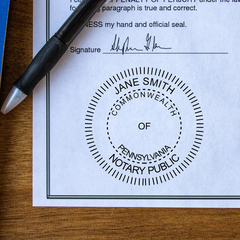 Round Pennsylvania Notary Stamp