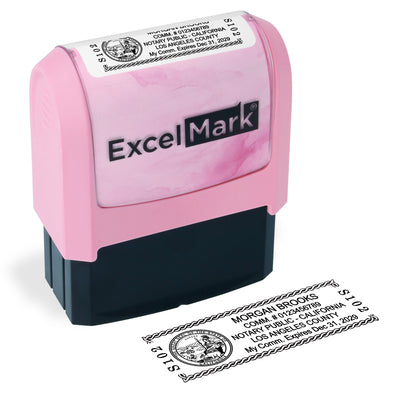 Pink California Notary Stamp