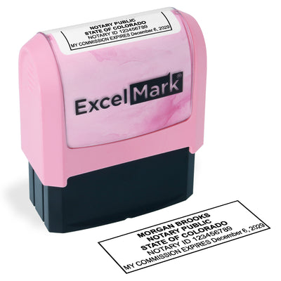 Pink Colorado Notary Stamp