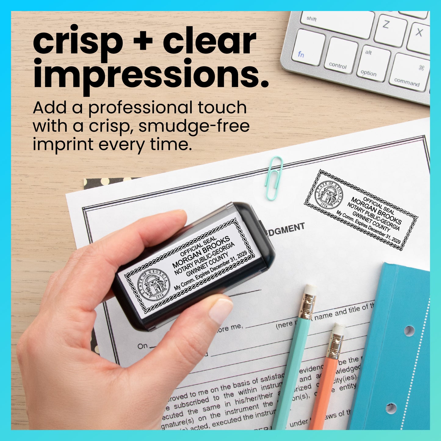 Self-Inking Georgia Notary Stamp