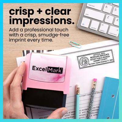 Pink Georgia Notary Stamp