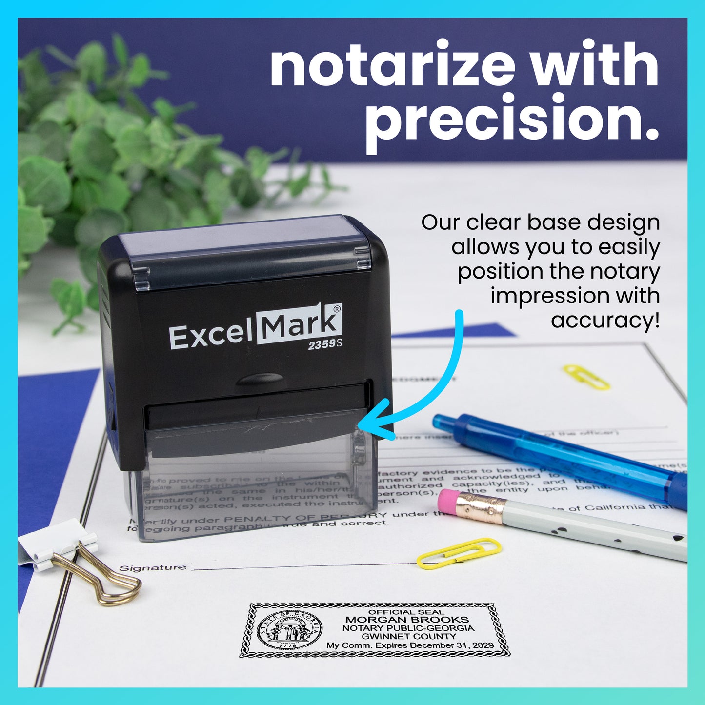 Self-Inking Georgia Notary Stamp