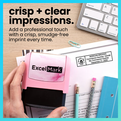 Pink Iowa Notary Stamp