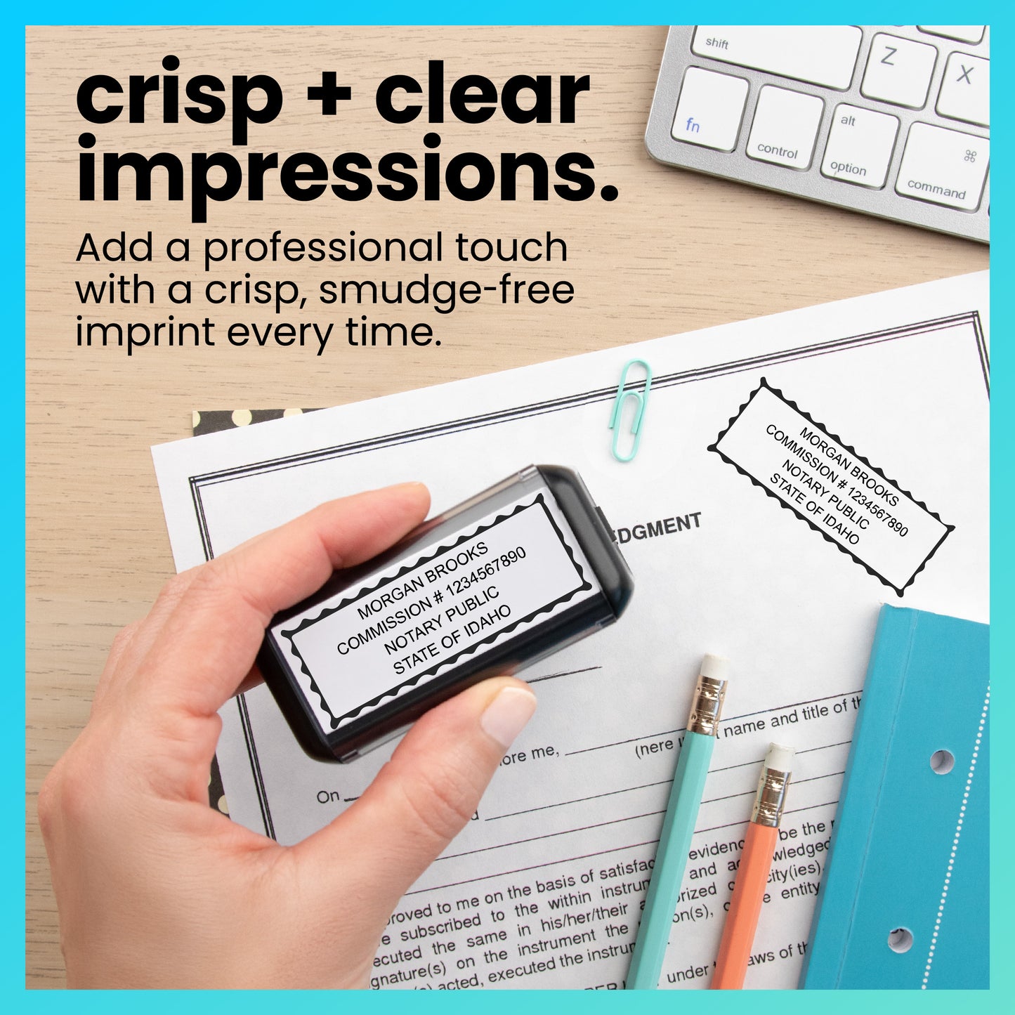 Self-Inking Idaho Notary Stamp