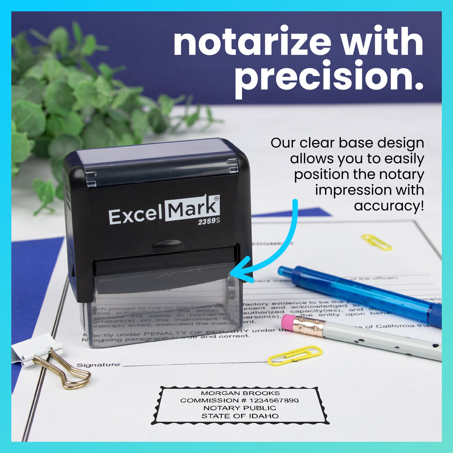 Self-Inking Idaho Notary Stamp