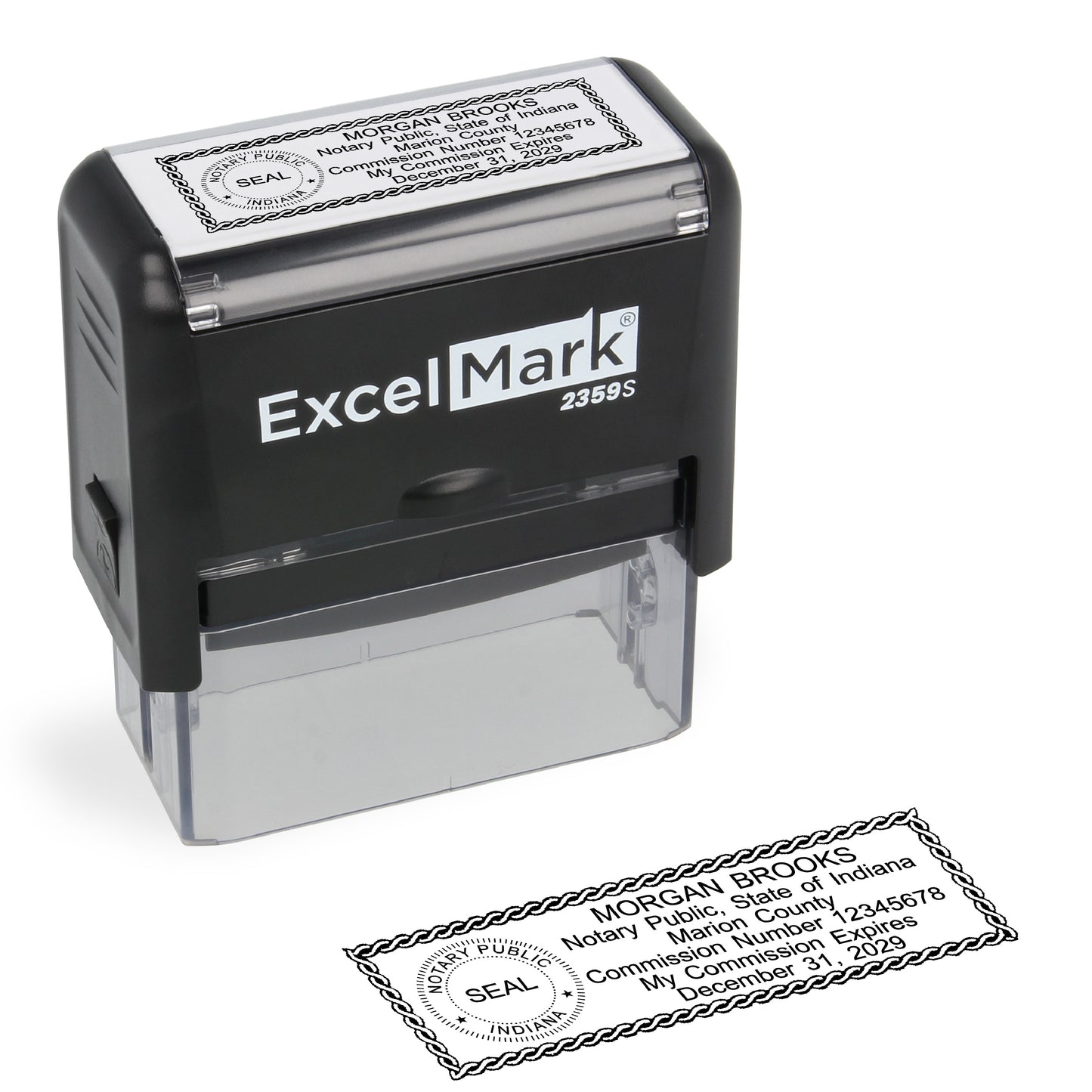 Self-Inking Indiana Notary Stamp