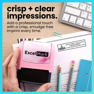 Pink Kansas Notary Stamp