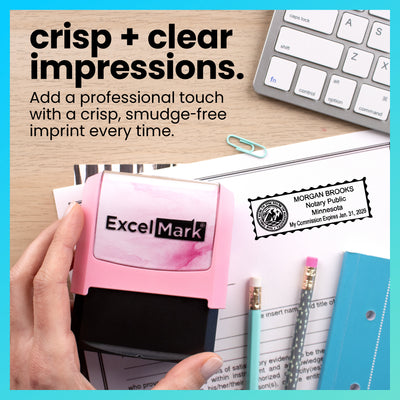 Pink Minnesota Notary Stamp