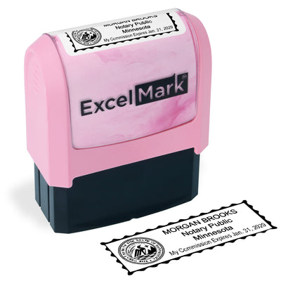 Pink Minnesota Notary Stamp