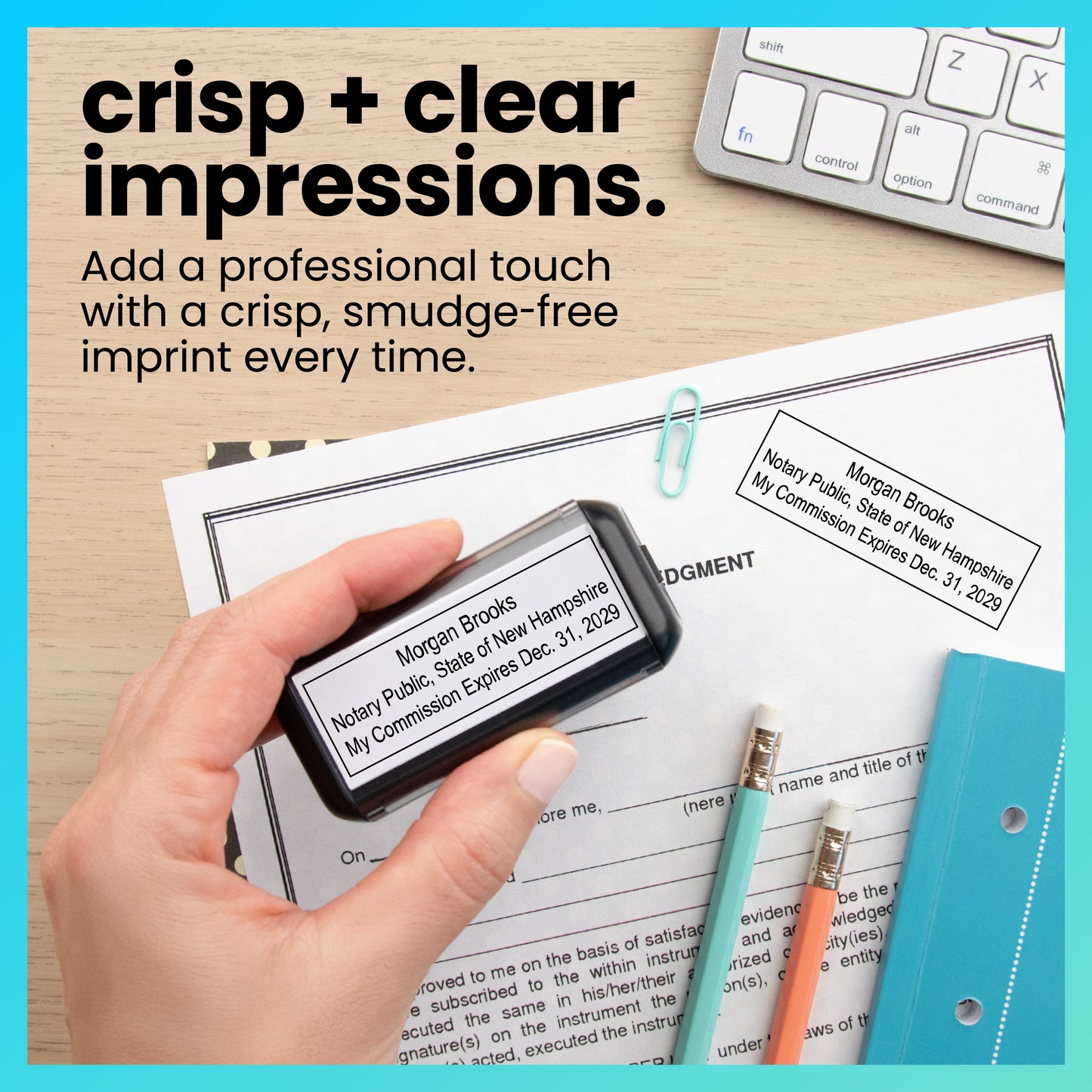 Self-Inking New Hampshire Notary Stamp