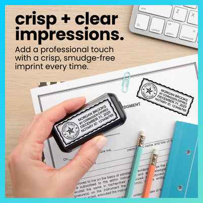 Self-Inking Texas Notary Stamp