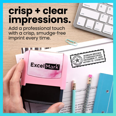 Pink Texas Notary Stamp