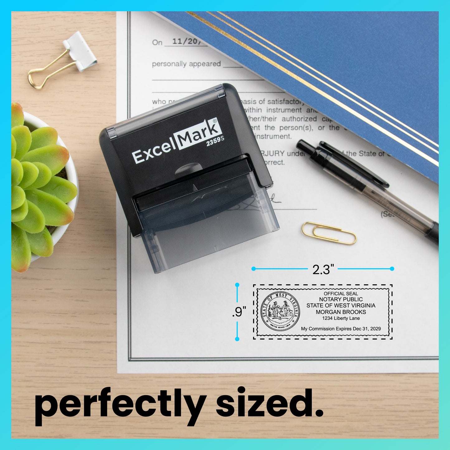 Self-Inking West Virginia Notary Stamp