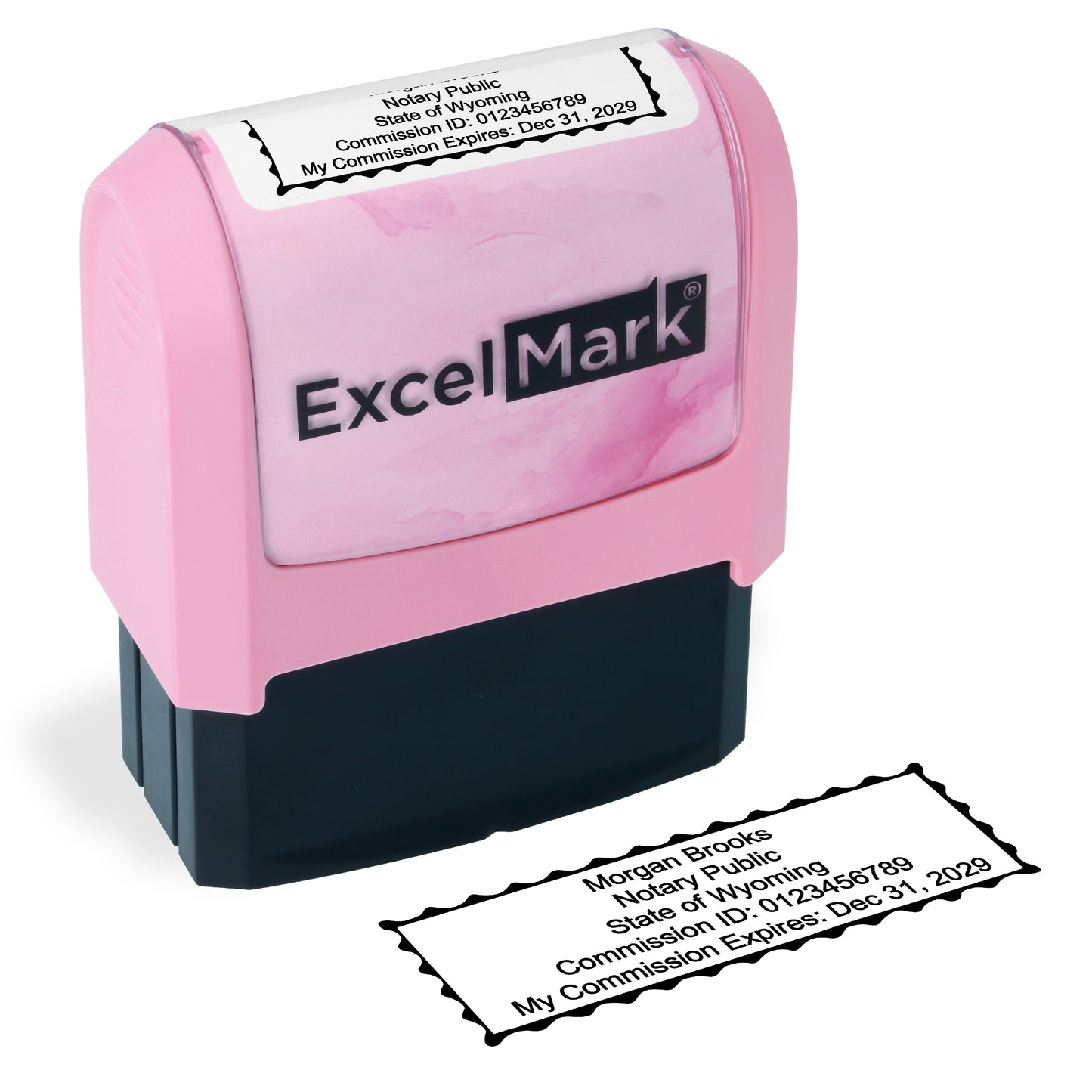 Pink Wyoming Notary Stamp