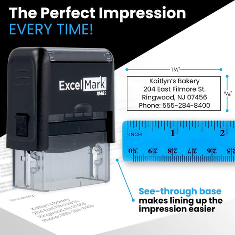 ExcelMark A-1848 Self-Inking Stamp