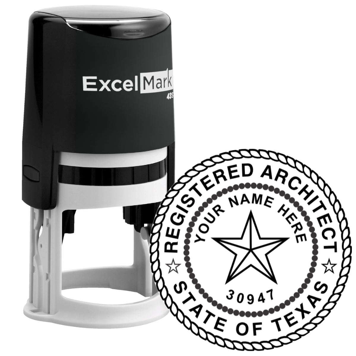 Texas Architect A Seal Stamp